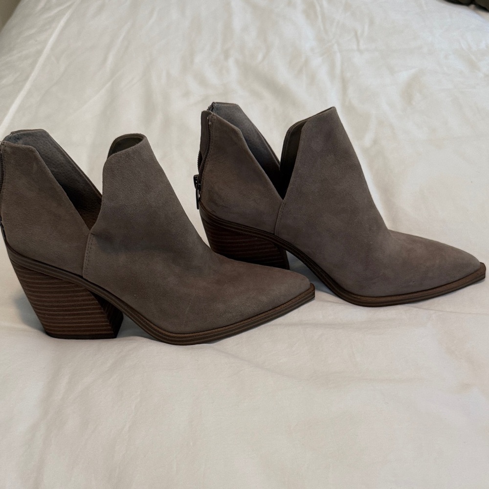 Vince Camuto Taupe Ankle Booties